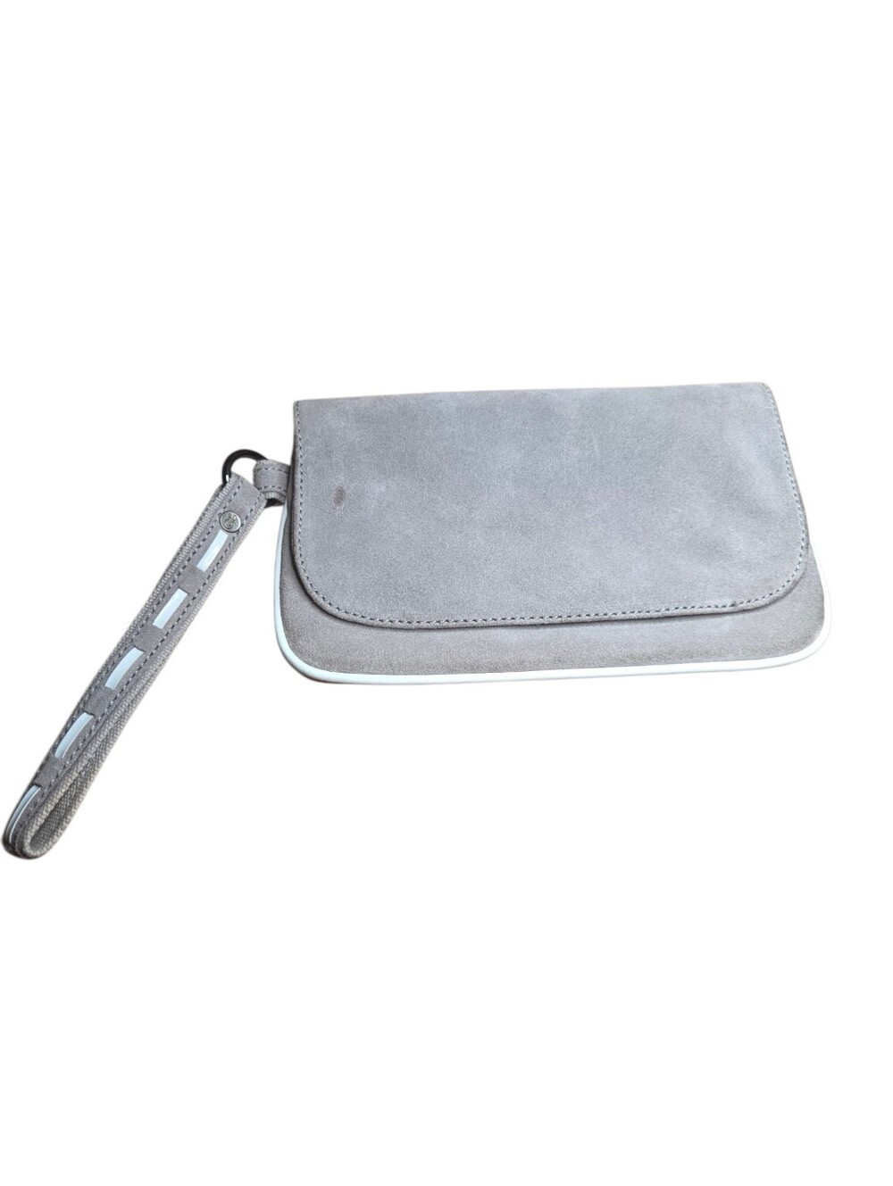 Proenza Schouler Target Grey Suede Leather Wristlet PURSE Bag